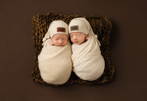 Twins- "Womb Mates" Sleepy Hats