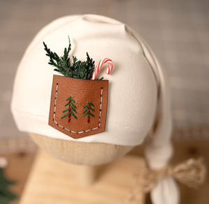 Embroidered Pocket Holiday Sleepy Hat