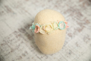 Pastel Rainbow Flower Tieback